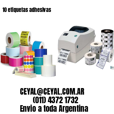 10 etiquetas adhesivas