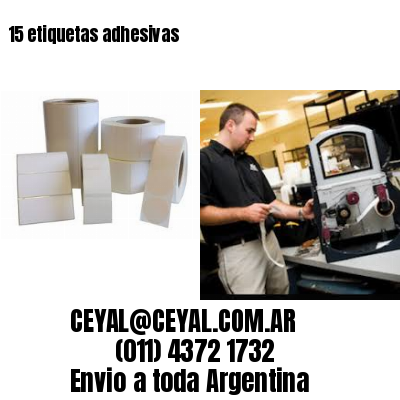 15 etiquetas adhesivas