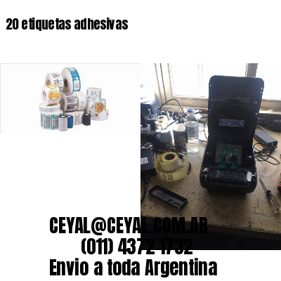 20 etiquetas adhesivas
