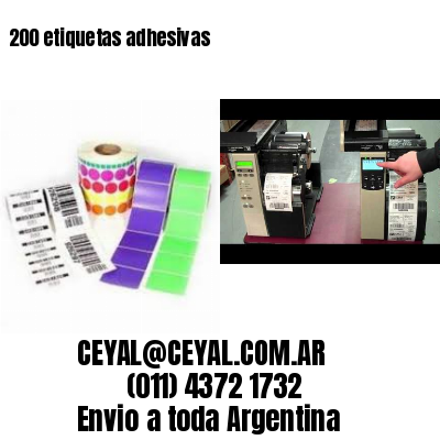 200 etiquetas adhesivas