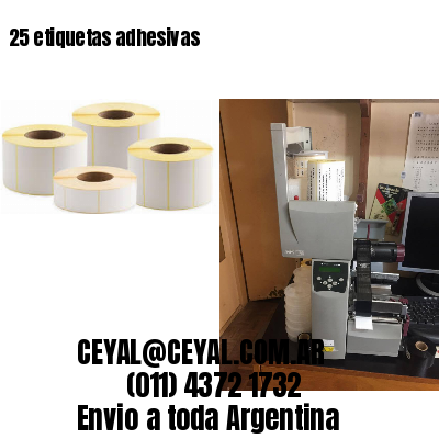 25 etiquetas adhesivas