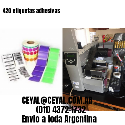 420 etiquetas adhesivas