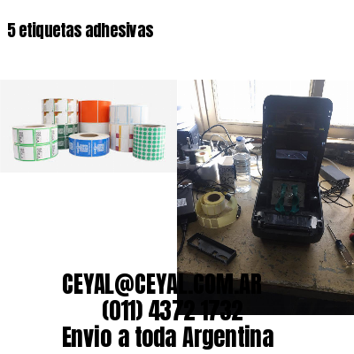 5 etiquetas adhesivas