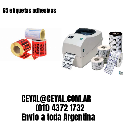 65 etiquetas adhesivas
