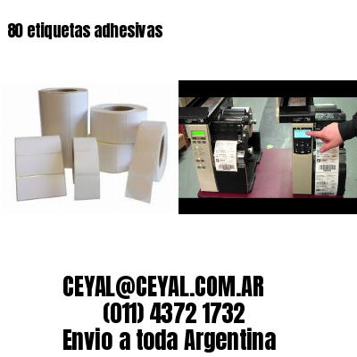 80 etiquetas adhesivas