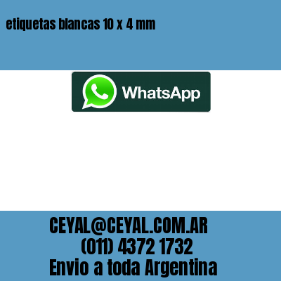 etiquetas blancas 10 x 4 mm