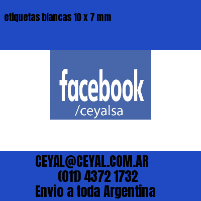 etiquetas blancas 10 x 7 mm