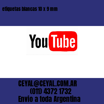 etiquetas blancas 10 x 9 mm