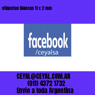 etiquetas blancas 11 x 2 mm