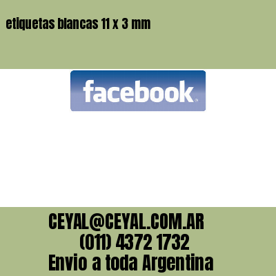 etiquetas blancas 11 x 3 mm