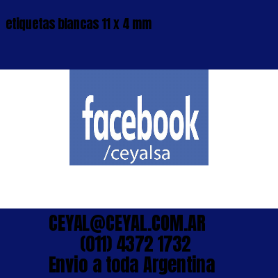 etiquetas blancas 11 x 4 mm