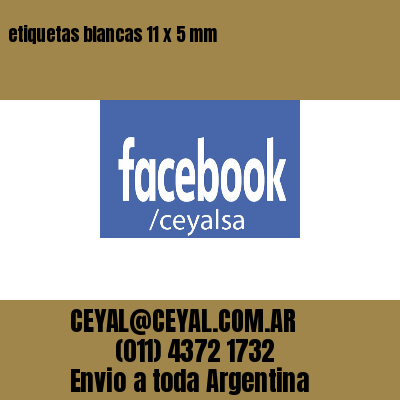 etiquetas blancas 11 x 5 mm
