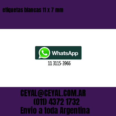 etiquetas blancas 11 x 7 mm