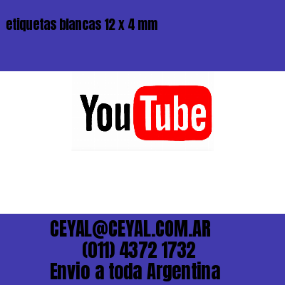 etiquetas blancas 12 x 4 mm