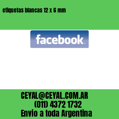 etiquetas blancas 12 x 6 mm