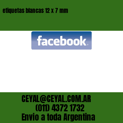 etiquetas blancas 12 x 7 mm