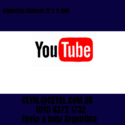 etiquetas blancas 12 x 9 mm