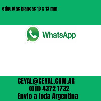 etiquetas blancas 13 x 13 mm