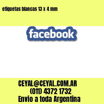 etiquetas blancas 13 x 4 mm