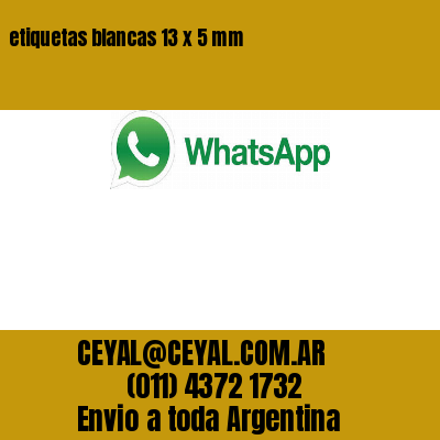 etiquetas blancas 13 x 5 mm
