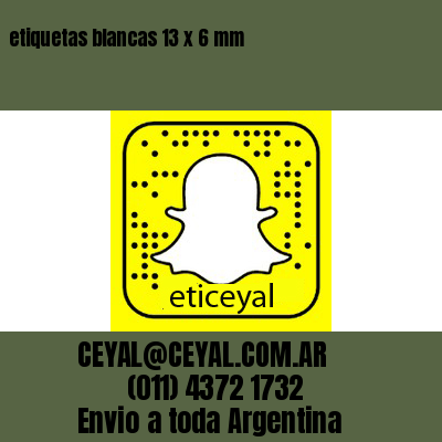 etiquetas blancas 13 x 6 mm