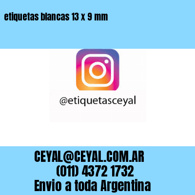 etiquetas blancas 13 x 9 mm