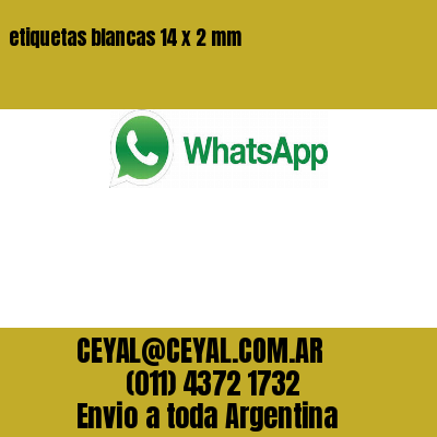etiquetas blancas 14 x 2 mm
