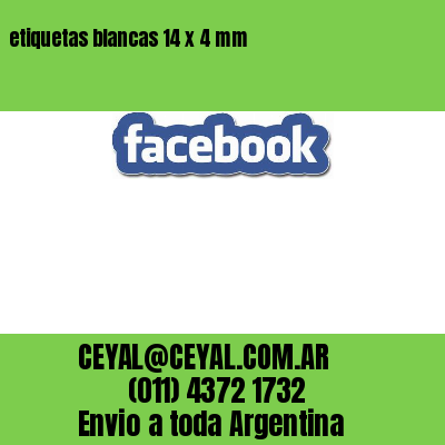 etiquetas blancas 14 x 4 mm