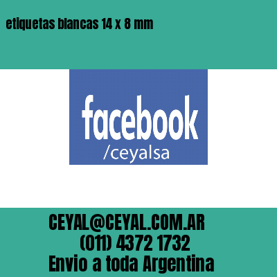 etiquetas blancas 14 x 8 mm