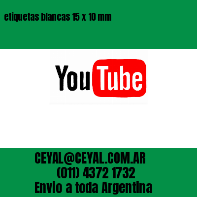 etiquetas blancas 15 x 10 mm