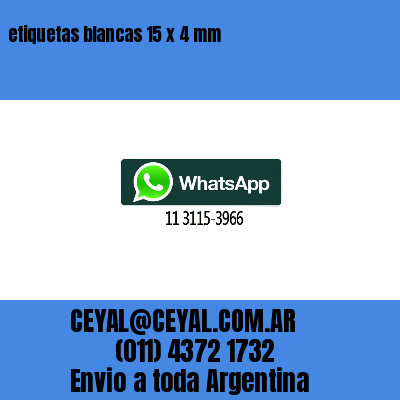 etiquetas blancas 15 x 4 mm