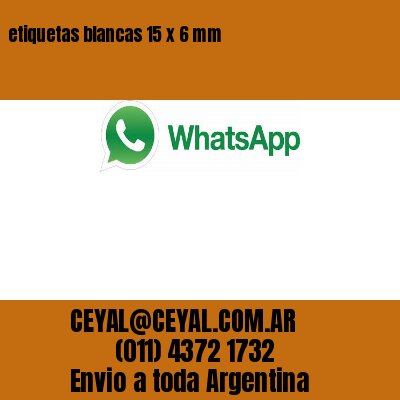 etiquetas blancas 15 x 6 mm