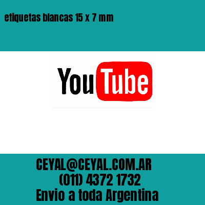 etiquetas blancas 15 x 7 mm