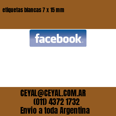etiquetas blancas 7 x 15 mm