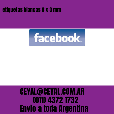 etiquetas blancas 8 x 3 mm