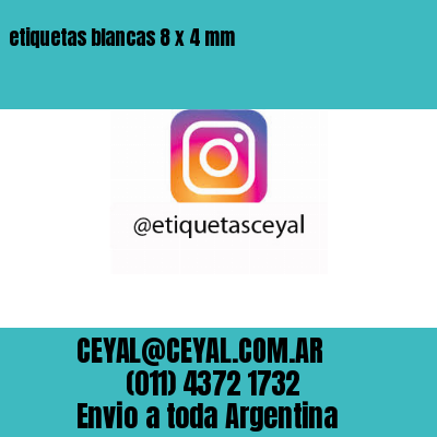 etiquetas blancas 8 x 4 mm