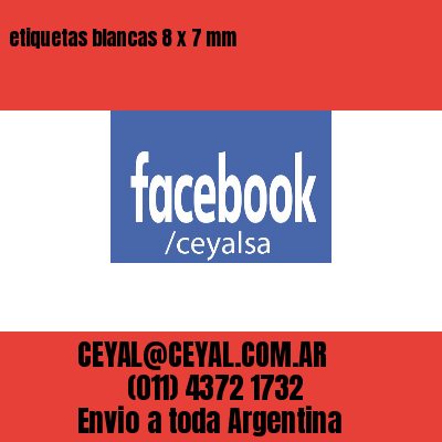etiquetas blancas 8 x 7 mm