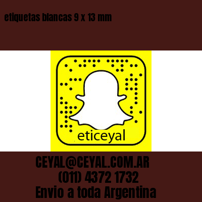 etiquetas blancas 9 x 13 mm