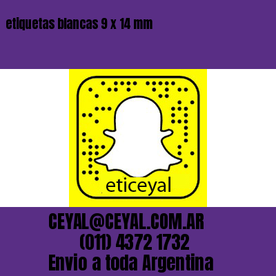 etiquetas blancas 9 x 14 mm