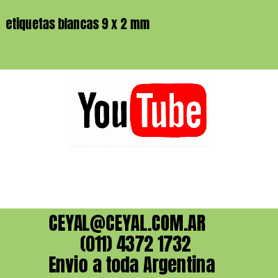 etiquetas blancas 9 x 2 mm