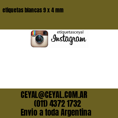 etiquetas blancas 9 x 4 mm
