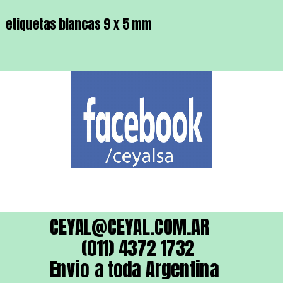 etiquetas blancas 9 x 5 mm