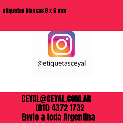 etiquetas blancas 9 x 6 mm
