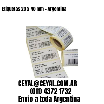 Etiquetas 20 x 40 mm – Argentina