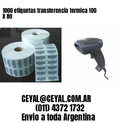1000 etiquetas transferencia termica 100 X 80
