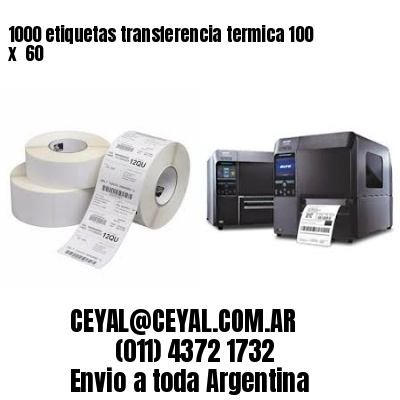 1000 etiquetas transferencia termica 100 x  60
