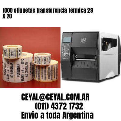 1000 etiquetas transferencia termica 29 X 20