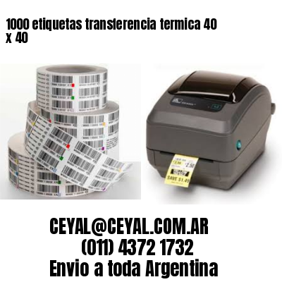 1000 etiquetas transferencia termica 40 x 40