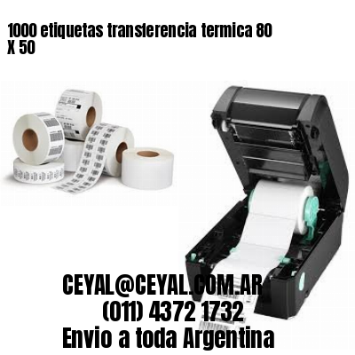 1000 etiquetas transferencia termica 80 X 50