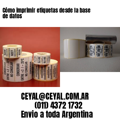 Cómo imprimir etiquetas desde la base de datos